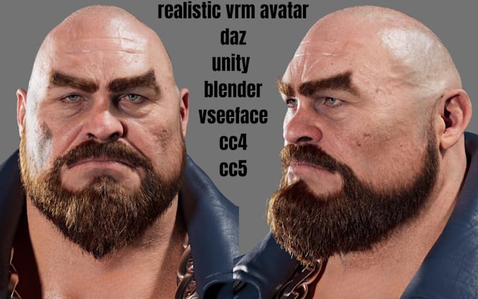 custom vtuber avatar realistic vrm character vtuber rigging for vseeface animaze