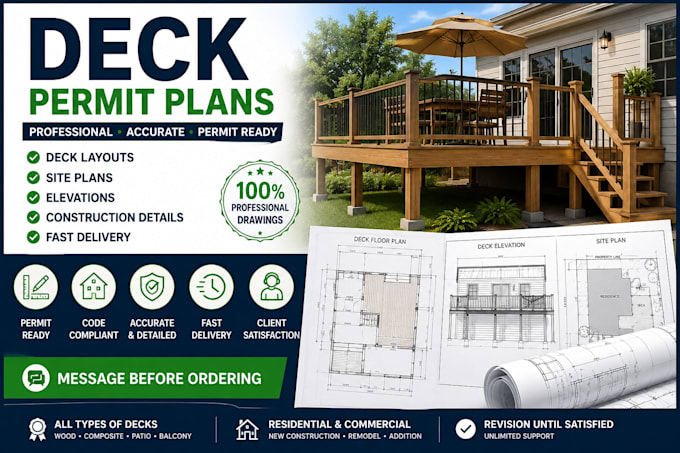design deck permit plans and construction drawings