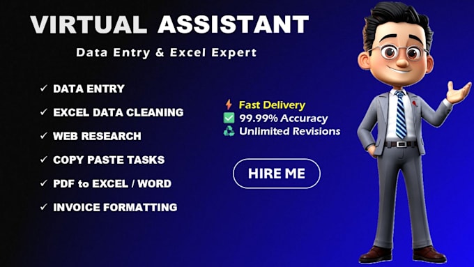 do expert excel data entry, copy paste and web research
