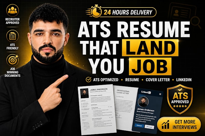 rewrite and design an ats friendly resume within 24 hours