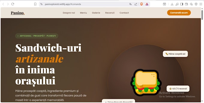 design and develop a modern responsive presentation website