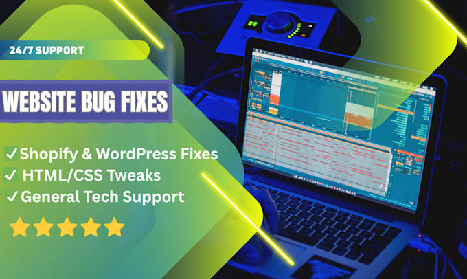 fix shopify bugs, wordpress errors, and do html css tweaks