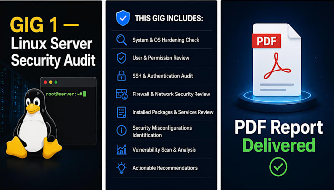 perform a linux server security audit and hardening report