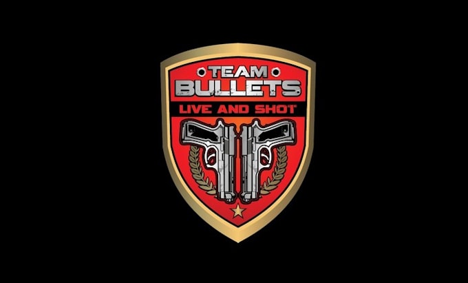 design stand out team bullets shoot logo