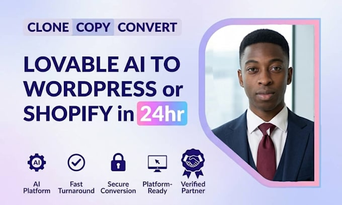 convert lovable ai website to wordpress lovable to shopify with full setup