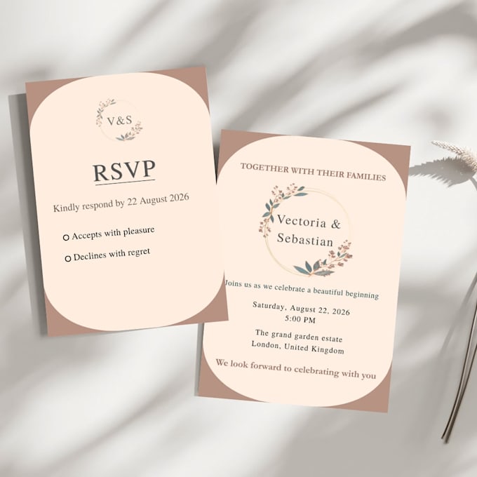 design elegant custom wedding invitations