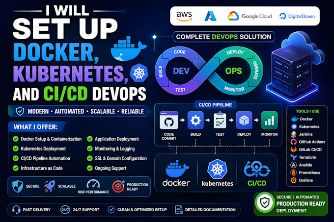 set up docker, kubernetes, ci cd pipeline and cloud deployment