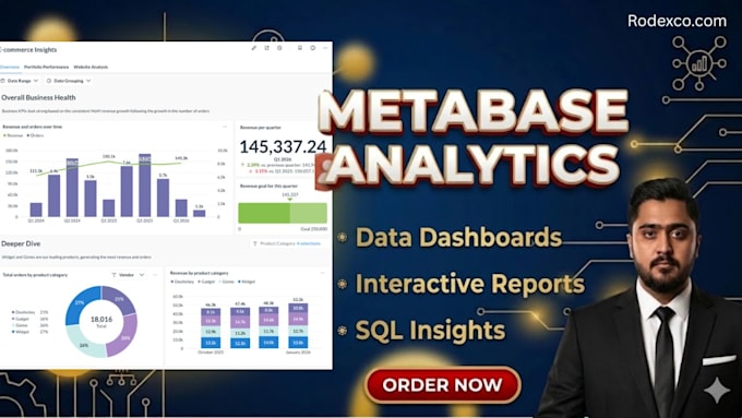 do sql migration, analysis, metabases dashboards, and excel reports