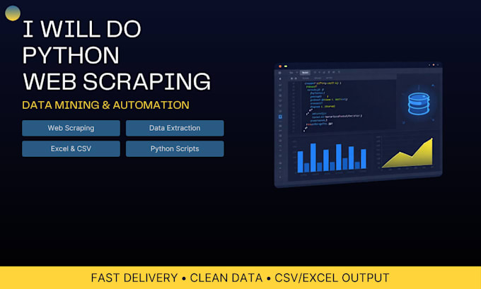 do python web scraping, data mining and automation
