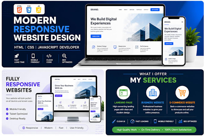 develop a responsive frontend website