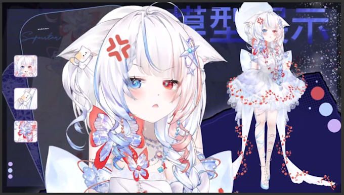 design and rig live2d vtuber model live2d vtuber avatar, anime, 2d vtuber model