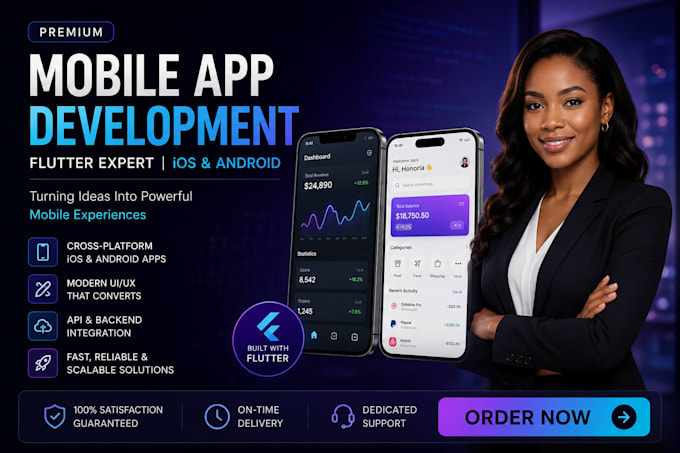 website or mobile app development ios android development as flutter developer