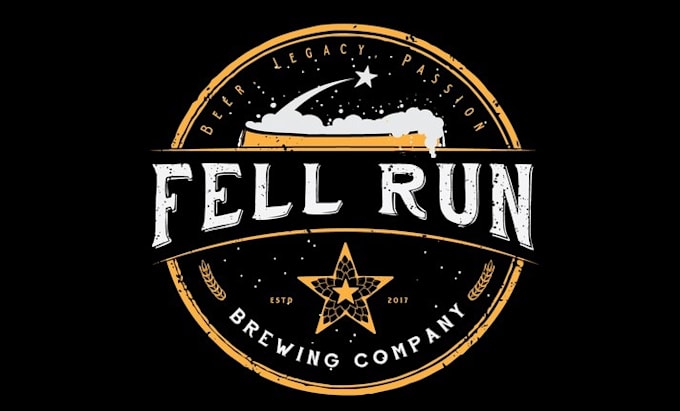 design ultra marathon themed brewery logo