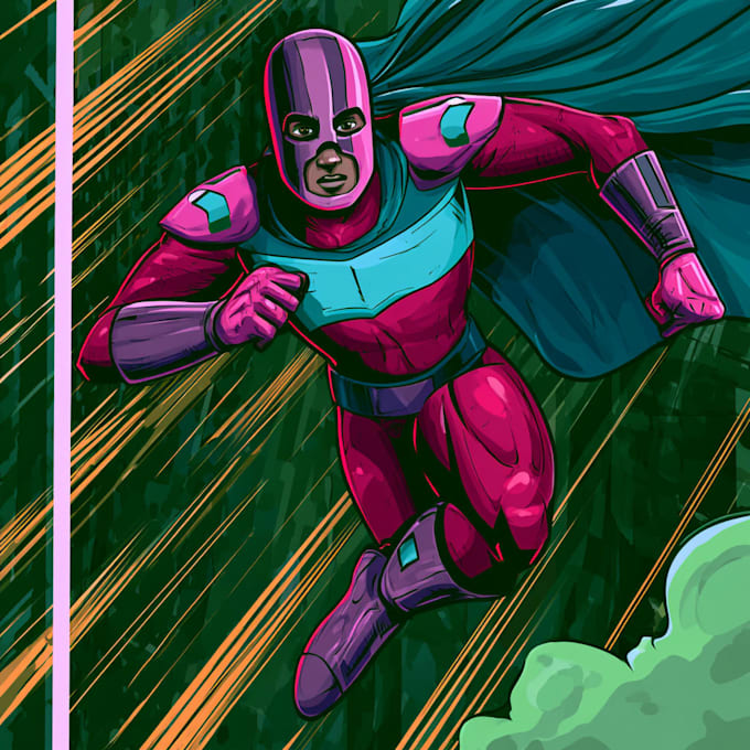 superhero character for comics