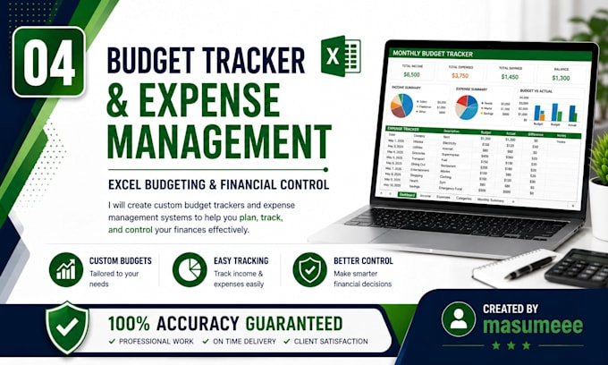 create a professional excel budget tracker and expense management spreads
