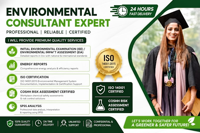 do consultation for iso certification, eia,  energy reports and spss analysis