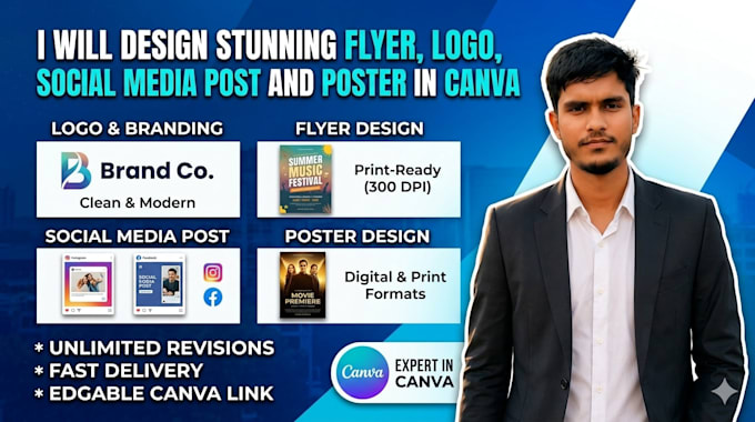 do professional canva graphic design