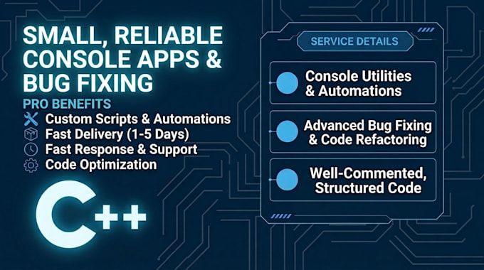 develop, debug, or optimize your cpp console app