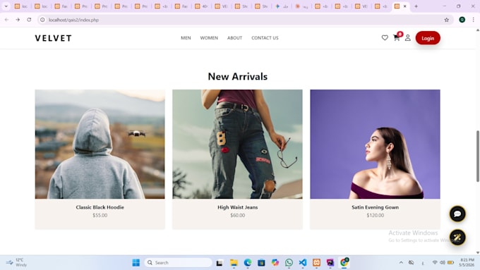 develop a professional front end and back end website