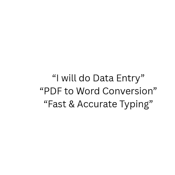 do data entry and typing work