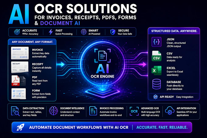 build ocr solution for invoices receipts pdfs forms and document ai