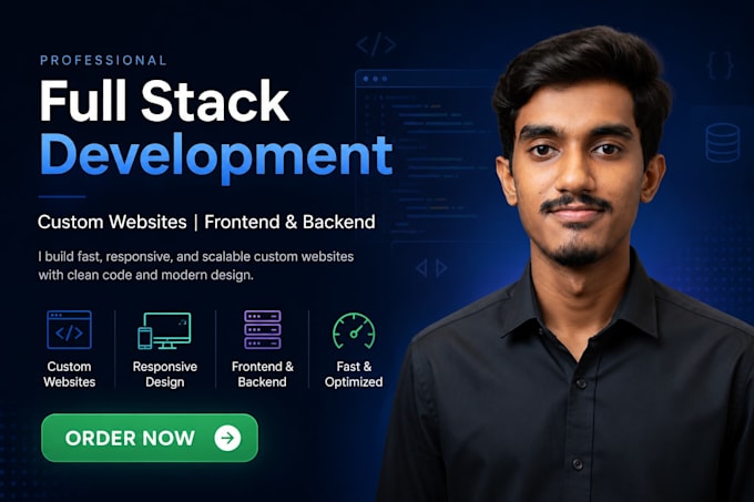 build custom website as full stack developer front end developer