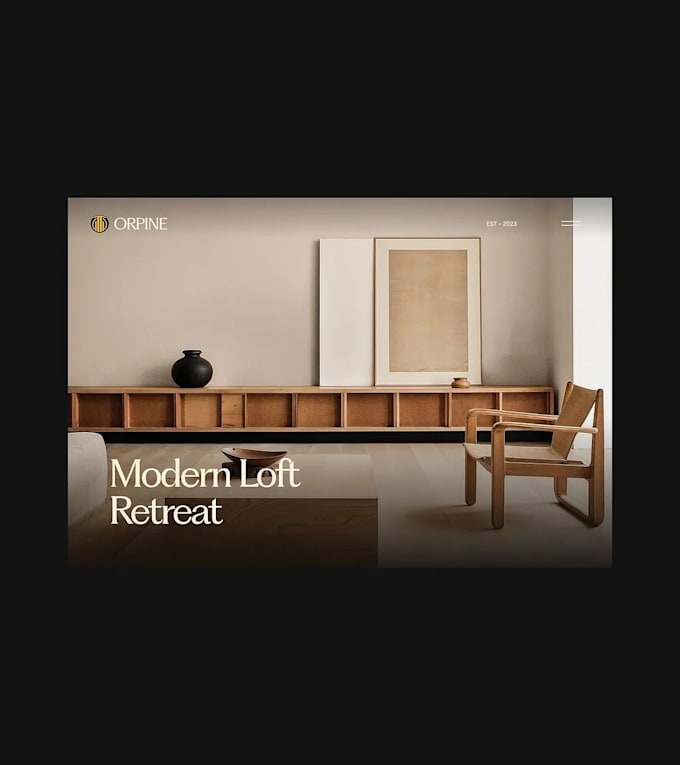 design an interior design website, architecture website, and business website