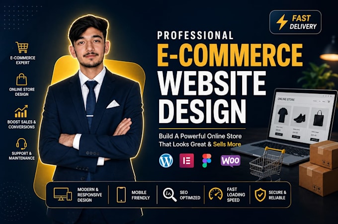 design wordpress website,business website, e commerce store and landing page