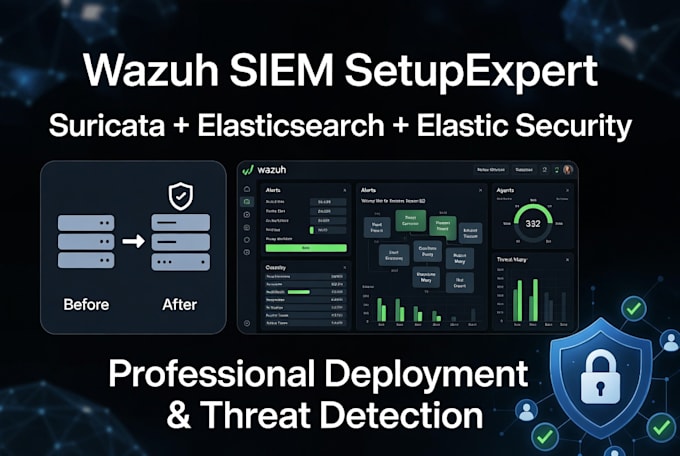 setup wazuh, suricata, elasticsearch, siem, elastic security