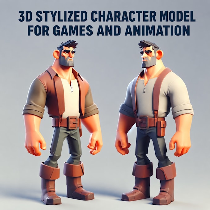 create 3d stylized character model for games and animation