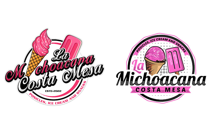design superb modern ice cream logo with express delivery