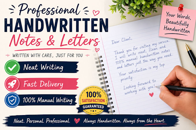 write anything you want with my neat handwriting
