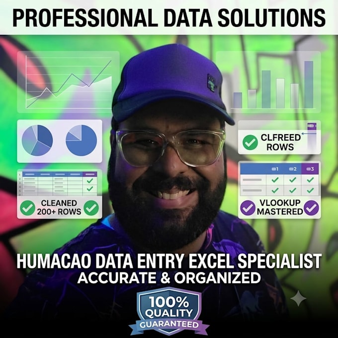 do expert excel data entry, data cleaning and spreadsheet formatting