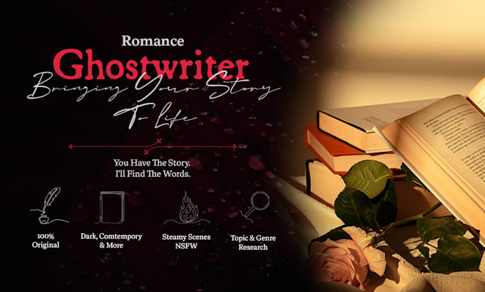 ghostwrite romance novels, chapters, and spicy scenes