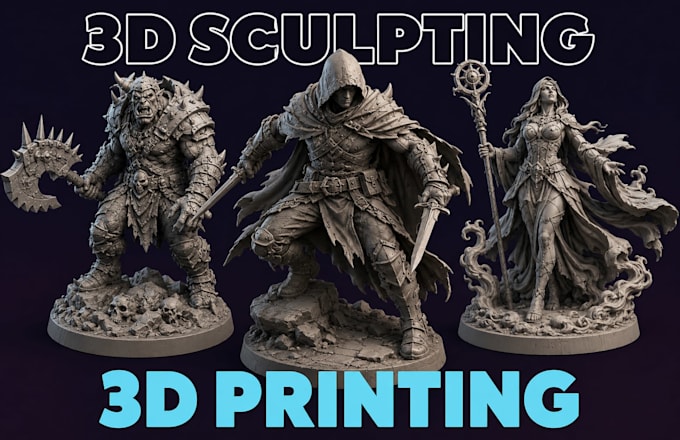 create high quality 3d sculpting models for 3d printing