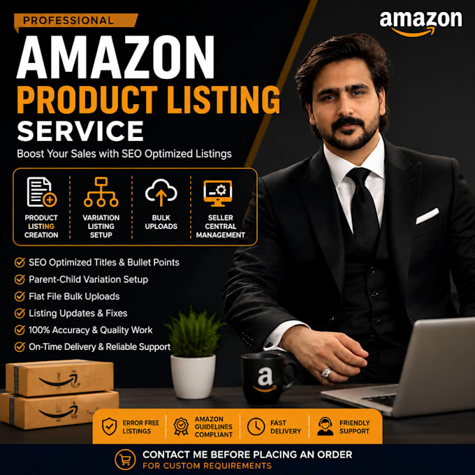create amazon product listings, variation listings and bulk listings