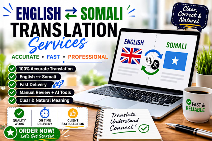 accurate english  somali translation services