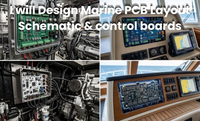 design marine pcb layout schematic and control boards