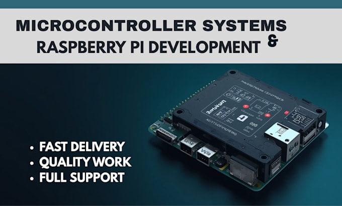 design microcontroller, pcb sensor integration, c programming and raspberry pi