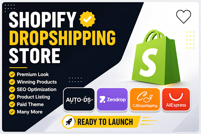 build shopify dropshipping store with autods zendrop cjdropshipping integration