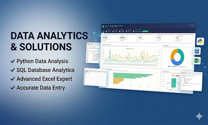 do python data analysis sql excel and data entry