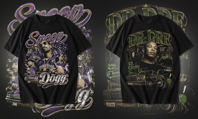 create bootleg vintage 90s rap tshirt designs for your brand
