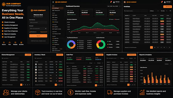 create a custom business management web application