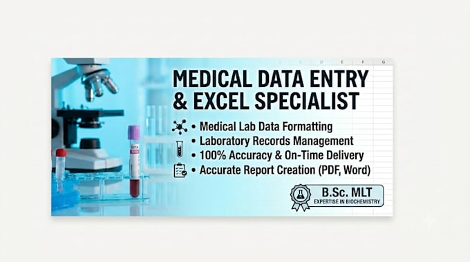 do professional medical data entry and excel data formatting