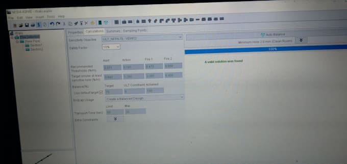 do vesda aspire pipe calculation and smoke detection simulation
