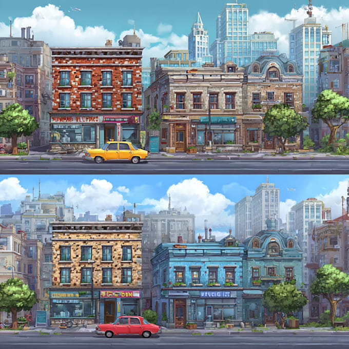 create 2d environment and game background for you