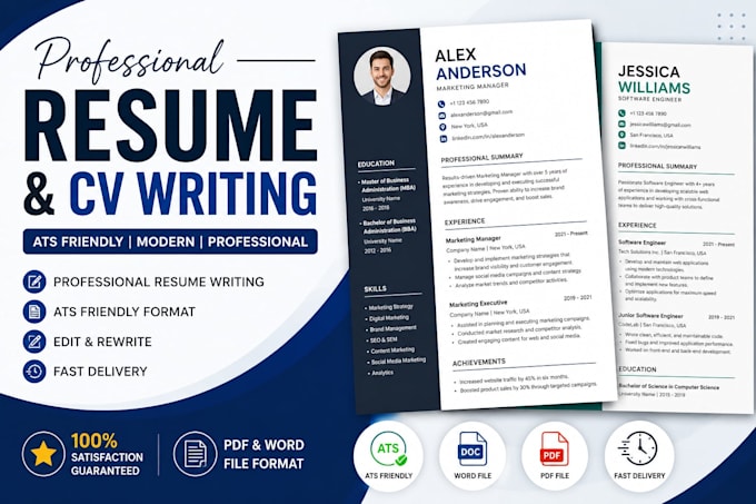create and edit professional resumes and CV