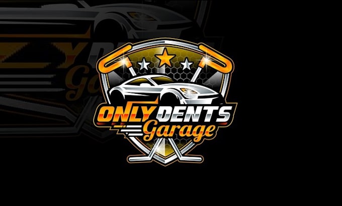design painless dent repair shop cool logo