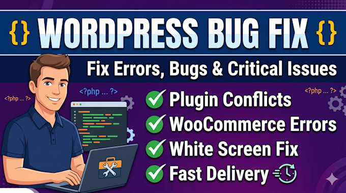 wordpress errors, bugs, critical issues and website problems