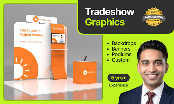 design trade show booth graphics, backdrops, banners